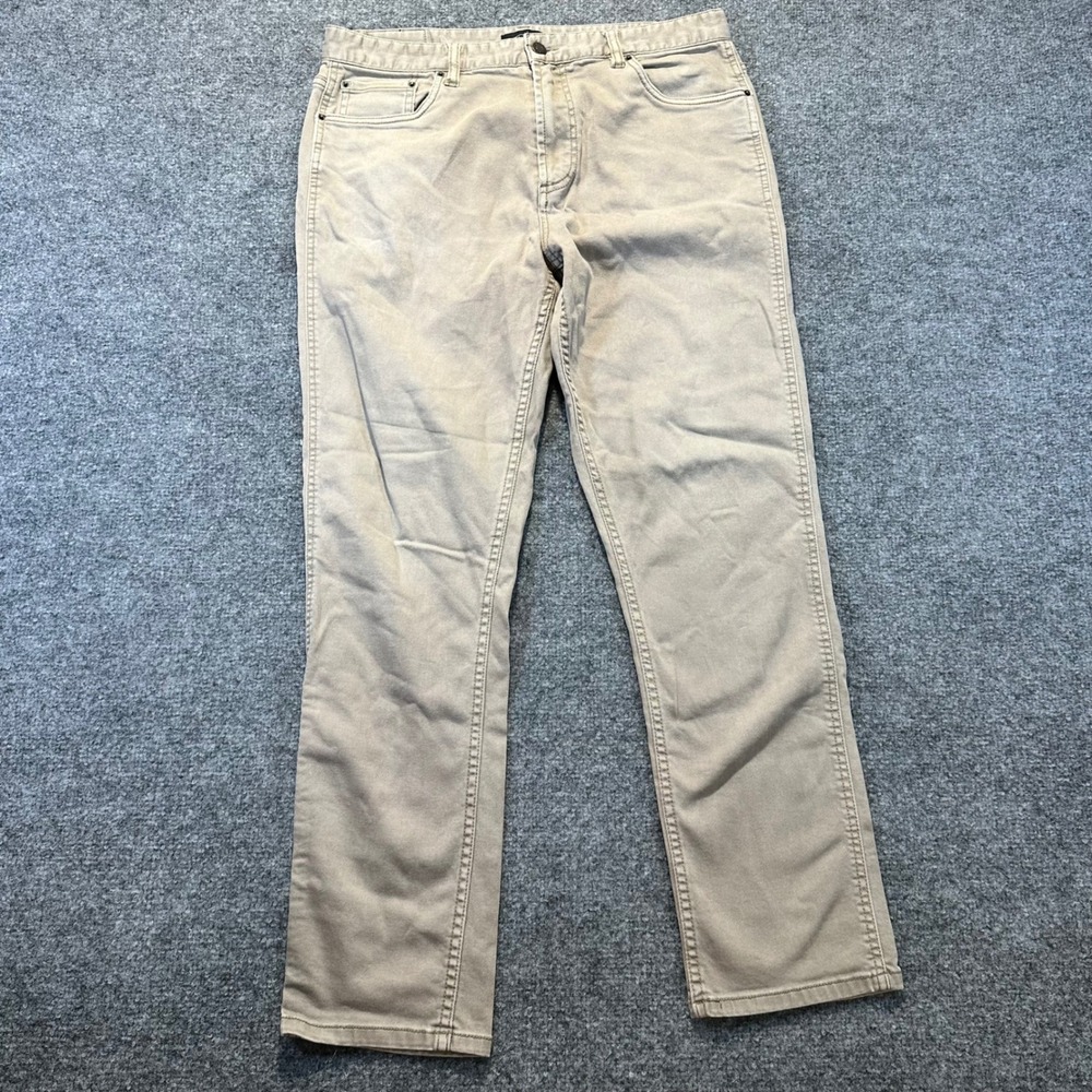 Rails Carver Pants Mens 34 Cacao Brown Straight Leg Twill Casual Minimalist